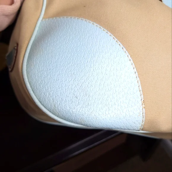 Prada Canapa Moon Shoulder Bag, Blue and Beige - Picture 8 of 13